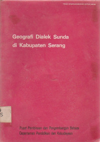 Image of GEOGRAFI DIALEK SUNDA DI KABUPATEN SERANG