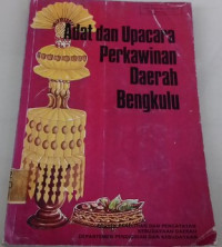 Image of ADAT DAN UPACARA PERKAWINAN DAERAH BENGKULU