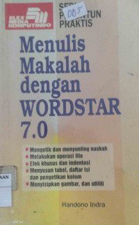Image of Menulis Makalah dengan Wordstar 7.0