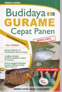 Image of Terbukti sukses budidaya gurame cepat panen