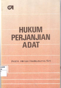 Image of Hukum perjanjian adat