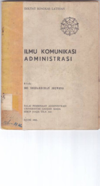 Image of Ilmu komunikasi administrasi