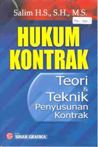 Image of HUKUM KONTRAK Teori & Teknik Penyusunan Kontrak