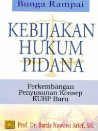 Image of KEBIJAKAN HUKUM PIDANA PERKEMBANGAN PENYUSUNAN KONSEP BARU