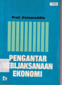 Image of Pengantar Kebijaksanaan Ekonomi