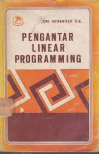Image of PENGANTAR LINIER PROGRAMING