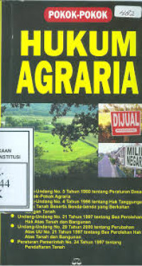Image of POKOK-POKOK HUKUM AGRARIA