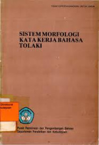 Image of SISTEM MORFOLOGI KATA KERJA BAHASA TOLAKI