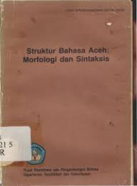 Image of Struktur Bahasa Aceh : Morfologi dan sintaksis
