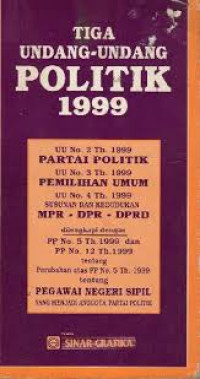 Image of TIGA UNDANG-UNDANGN POLITIK 1999