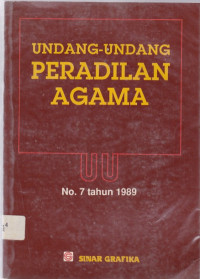 Image of UNDANG-UNDANG PERADILAN AGAMA